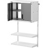 Metal Wall Cabinet with Lock and 3 Adjustable Shelves - as show