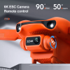 4DRC F12 RC Drone GPS 5G WIFI 6K HD Wide Angle Dual Camera Smart Follow Quadcopter,Professional drones/adult drones, for beginners - ORANGE DRONE(1 BA