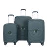 NEW Hardshell Suitcase Double Spinner Wheels PP Luggage Sets Lightweight Durable Suitcase with TSA Lock,3-Piece Set (20/24/28) , Green - as Pic