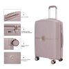 Hardshell Suitcase Double Spinner Wheels PP Luggage Sets Lightweight Durable Suitcase with TSA Lock,3-Piece Set (20/24/28) , Griege - as Pic