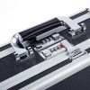 30*15*23cm Aluminum New Framed Locking Gun Pistol HandGun Lock Box Hard Storage Carry Case Black - As Picture
