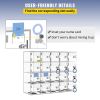VEVOR Cell Phone Storage Locker, 20 Slots Acrylic Material with Door Locks and Keys, Wall-Mounted Cabinet Pocket Office Classroom Gym Box, Clear - 5x4