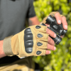Tactical Fingerless Airsoft Gloves for Outdoor Sports - Tan - L