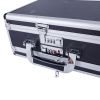 30*15*23cm Aluminum New Framed Locking Gun Pistol HandGun Lock Box Hard Storage Carry Case Black - As Picture