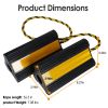 Heavy Duty Rubber Wheel Chocks Tire Chocks Wheel Immobilizers with Nylon Rope Yellow Reflective Stripes for RVs Trucks Trailers Small Airplanes - blac