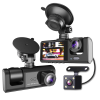 Car Dual Lens Dash Cam HD 1080P Front/Rear/Inside Video Recorder Camera G-Sensor - Default Title