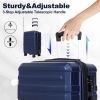 luggage sets 3 piece,carry-on luggage with wheels,check in luggage,28/24/20 inch luggage,tsa approved lock,hardshell suitcase,Blue - as Pic