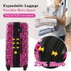 Hardshell Luggage Sets 3 pcs Spinner Suitcase with TSA Lock Lightweight-20"+24"+28" Luggages - as picture