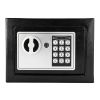 17E Home Use Electronic Password Steel Plate Safe Box Black - As Picture