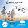 2024 New 4DRC V9 Mini Drone 3Battery RC Drone 4K HD Dual Camera WiFi FPV Foldable Quadcopter - White(3 Batteries)