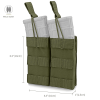 Molle Open Top Double Triple Mag Pouch - Green - Double