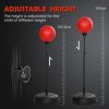 Qaba Punching Bag for Kids, Kids Punching Bag with Stand for 5-10 Year Old, Adjustable Kids Boxing Bag with Boxing Gloves, Boxing Set, Sports Toy for