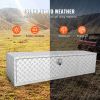 VEVOR Underbody Truck Box, 60"Ã—24"Ã—24" Pickup Storage Box, Heavy Duty Aluminum Diamond Plate Tool Box with Lock and Keys, Waterproof Trailer Storage