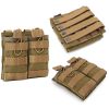 Molle Open Top Double Triple Mag Pouch - Khaki - Double
