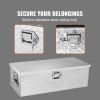 VEVOR Heavy Duty Aluminum Truck Bed Tool Box, Diamond Plate Tool Box with Side Handle and Lock Keys, Storage Tool Box Chest Box Organizer for Pickup,