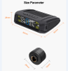 PSTY32, Solar Tire Pressure Sensor Bluetooth Tire Pressure Monitor Passenger Vehicle Tire Pressure Sensor Battery 400mAh 3.2-inch LCD TPMS Frequency 4