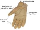 Tactical Motorcycle Motocross Full Finger Gloves Motorbike Riding Racing Mittens - M - Black