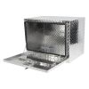 24 Inch Aluminum Stripes Plated Tool Box Pick Up Truck Bed RV Trailer Toolbox Waterproof Square Storage Organizer with Lock and Keys 24"(24.2"Ã—17.1"Ã