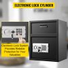 VEVOR Digital Depository Safe 1.7 Cubic Feet Made of Carbon Steel Electronic Code Lock Depository Safe with Deposit Slot with Two Emergency Keys
