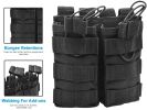 Molle Open Top Double Triple Mag Pouch - Black - Double
