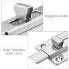 2Pcs Stainless Steel Latch Sliding Silver Doors Lock Keyless Door Bolt For Doors - 2 Inch
