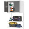 Metal Wall Cabinet with Lock and 3 Adjustable Shelves - as show