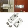 2Pcs Stainless Steel Latch Sliding Silver Doors Lock Keyless Door Bolt For Doors - 2 Inch