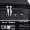 Expandable Hardshell Suitcase Double Spinner Wheels PP Luggage Sets Lightweight Durable Suitcase with TSA Lock,3-Piece Set (20/24/28) ,Black - as Pic