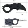 Mini Pocket Knife, Tactical Knife With Necklace And Clip, Cool Small Tool, Lightweight Practical Knife, Linear Lock - black