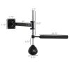Soozier Wall Mount Reflex Boxing Trainer with 360Â° Rotating Rapid Boxing Bar Punching Ball Black Home Gym Equipment - Black