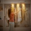 2Pack Rechargeable Cabinet Light Motion Sensor Light Cordless LED Closet Lamp 3 Colors Dimmable Light for Kitchen Cabinet - 40CM - Black