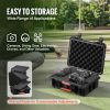 VEVOR 0.56 Cu.ft Weatherproof Hard Case with Handle Clips Padlock Holes PU Foam Protect Pistol, Microphone, and Camera Equipment - 0.6 cu.ft