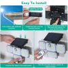 Solar Powered Wall Lights Outdoor Solar Motion Sensor Lights with 4 Adjustable Heads 333Pcs LED Beads 120Â° Sensing Angle Remote Control Waterproof fo