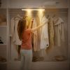 2Pack Rechargeable Cabinet Light Motion Sensor Light Cordless LED Closet Lamp 3 Colors Dimmable Light for Kitchen Cabinet - 20CM - Silver