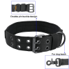 2" Wide Tactical Heavy Duty Nylon Large Dog Collar K9 Military With Metal Buckle - M - Neck 15.7" ~ 19.7" - Black