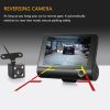 1080P 4" Dual Lens HD Car DVR Rearview Video Dash Cam Recorder Camera G-Sensor - Default Title