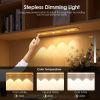 2Pack Rechargeable Cabinet Light Motion Sensor Light Cordless LED Closet Lamp 3 Colors Dimmable Light for Kitchen Cabinet - 20CM - Black