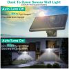 Solar Powered Wall Lights Outdoor Motion Sensor Lamps with Separate Solar Panel 4 Adjustable Heads 333Pcs Beads 120Â° Sensing Angle Remote Control Wat