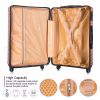 Hardshell Luggage Sets Suitcase ABS Lightweight with Spinner Wheels and TSA Lock Blue - as picture