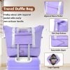 Hardshell Luggage Sets with Bags Lightweight Suitcase Double Spinner Wheels with TSA Lock ,Single Vintage Luggage 24 IN,Purple - as Pic