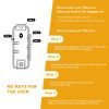 3 Piece Luggage Sets ABS Lightweight Suitcase with Two Hooks, Spinner Wheels, TSA Lock, (20/24/28) ORANGE - as Pic
