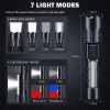 Tactical Flashlight - Military-Grade Aluminum Alloy & ABS, Zoomable Beam with 5 Modes for Camping, Hiking & Emergency Use - 2600 mAh
