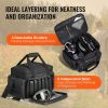 Tactical Gun Range Bag with Single Shoulder for 4 Pistols  - Black - Storage Bag