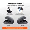 VEVOR Rooftop Cargo Carrier 18 Cubic Feet Luggage Storage Box ABS for SUVs Cars - 18 cu.ft