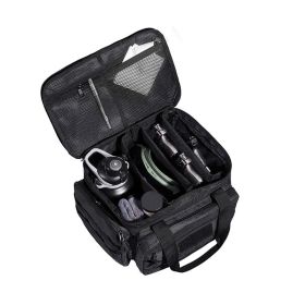 Tactical Gun Range Bag with Single Shoulder for 4 Pistols  - Black - Storage Bag