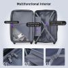 Hardshell Luggage Sets 4 pcs + Bag Spinner Suitcase with TSA Lock Lightweight-16"+20"+24"+28" Luggages - as Pic
