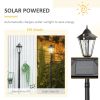 Outsunny 8' Solar Lamp Post Light, Waterproof Aluminum, Motion Activated Sensor PIR, Automatic Outdoor Vintage Street Lamp for Garden, Lawn, Pathway,