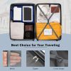 2 Piece Luggage Set with Bags Expanable Spinner Wheels ABS Lightweight Suitcase with TSA Lock 20inch+24inch - as Pic