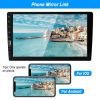 9in Car MP5 Stereo Player Touch Screen 1080P Wireless Car Radio FM USB AUX Back up Camera Mirror Link Remote Control - Black