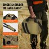 VEVOR Range Bag for 2 Pistols Tactical Gun Bag 2 Built-in Pistol Bags Brown, Range Bag for Handguns Gun Case Bag with Lockable Zipper for Shooting Ran